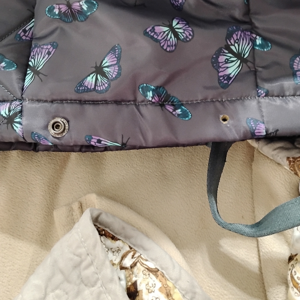 Lug Yacht Carry-All Tote Bag Travel  Butterfly Grey OBO - Picture 12 of 13